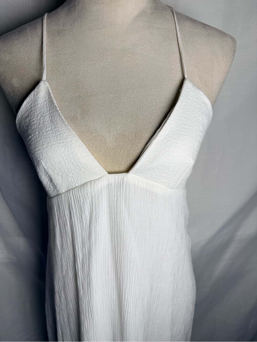 Zara White Textured Maxi Dress - Picture 7 of 11